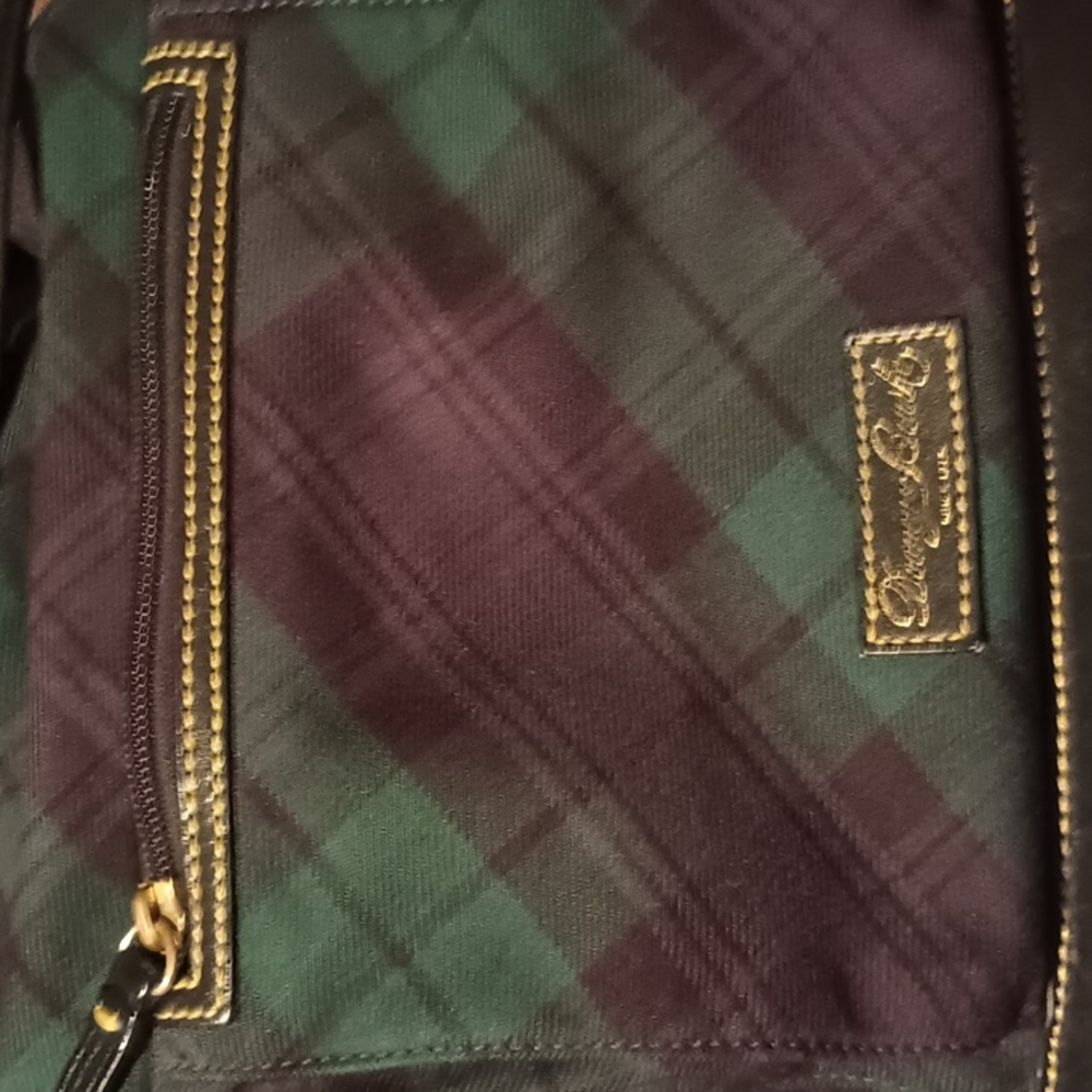 Dooney & Bourke Plaid Drawstring BackPack - Picture 2 of 5
